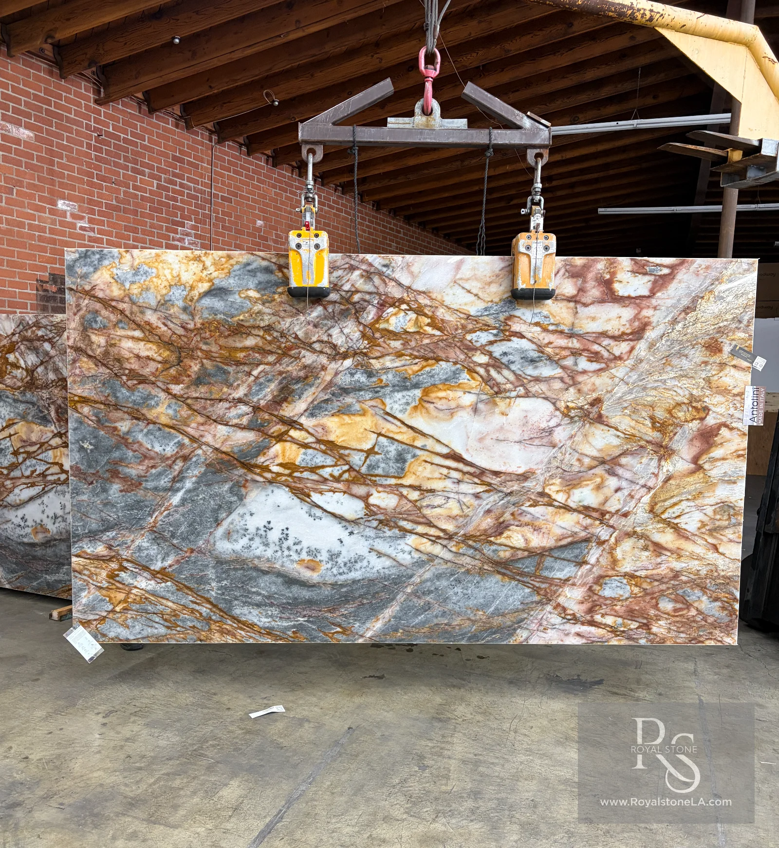 Slab being lifted in the yard