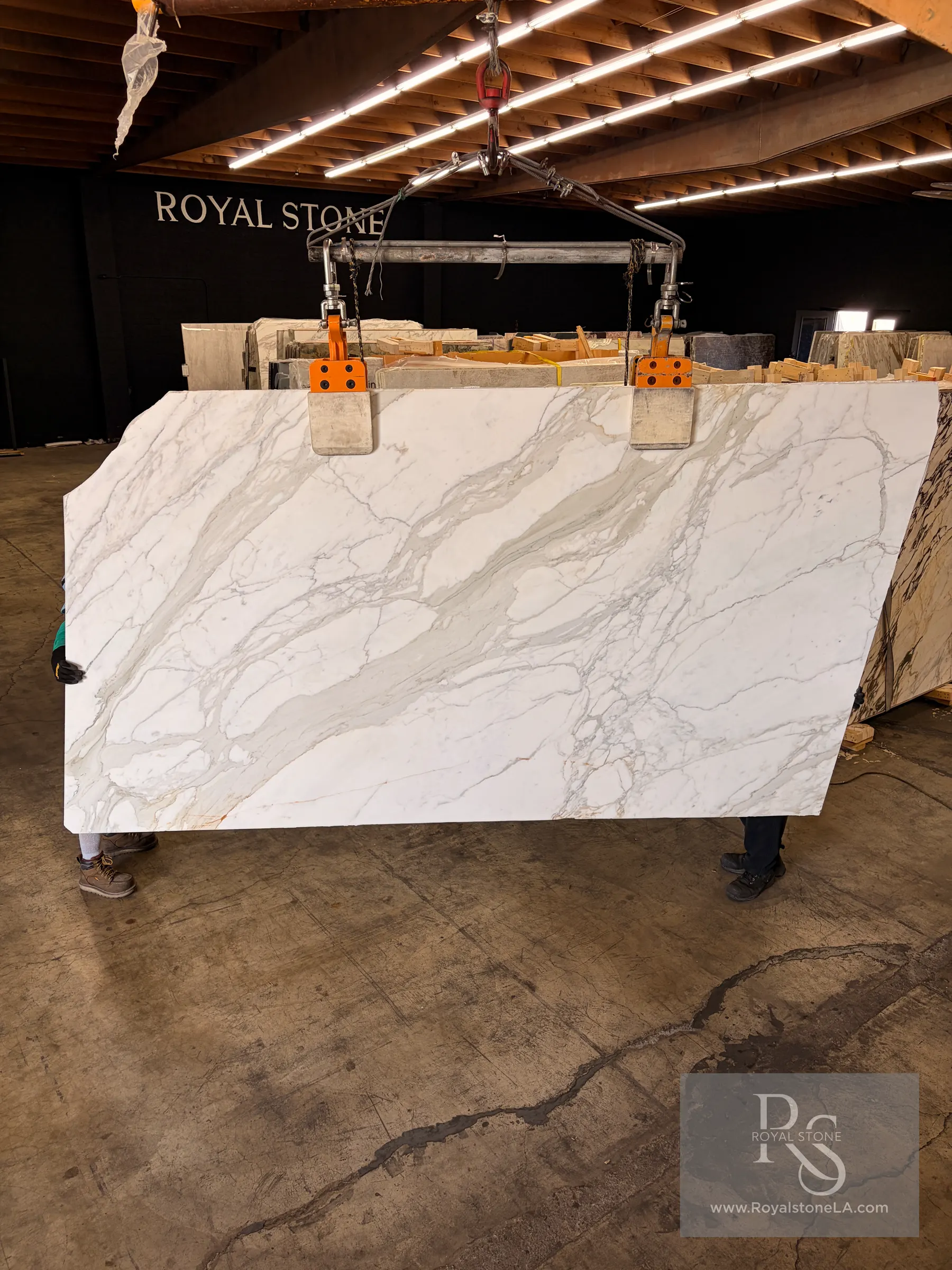 Antolini Borghini Gold Calacatta Top · YG575 marble slab at Royal Stone Los Angeles