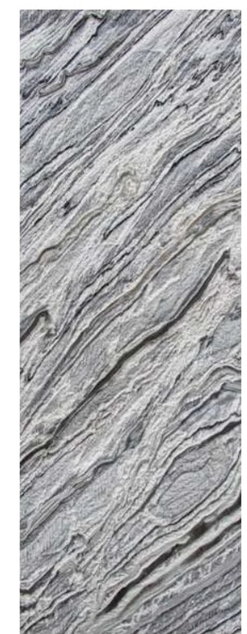 Hard Rock finish on Antolini Patagonia — broken cleavage face