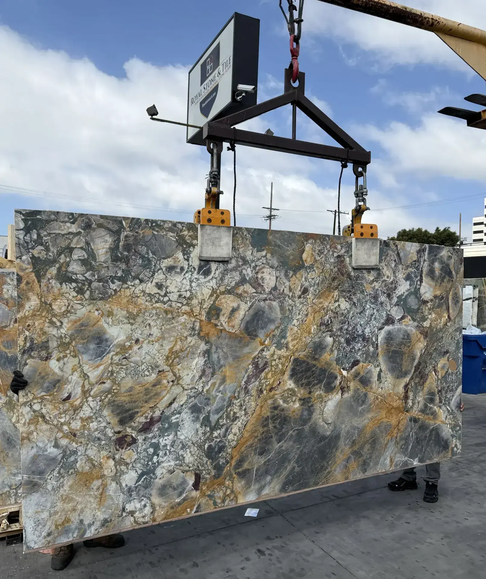 Breche de Vendome marble slab at Royal Stone Los Angeles
