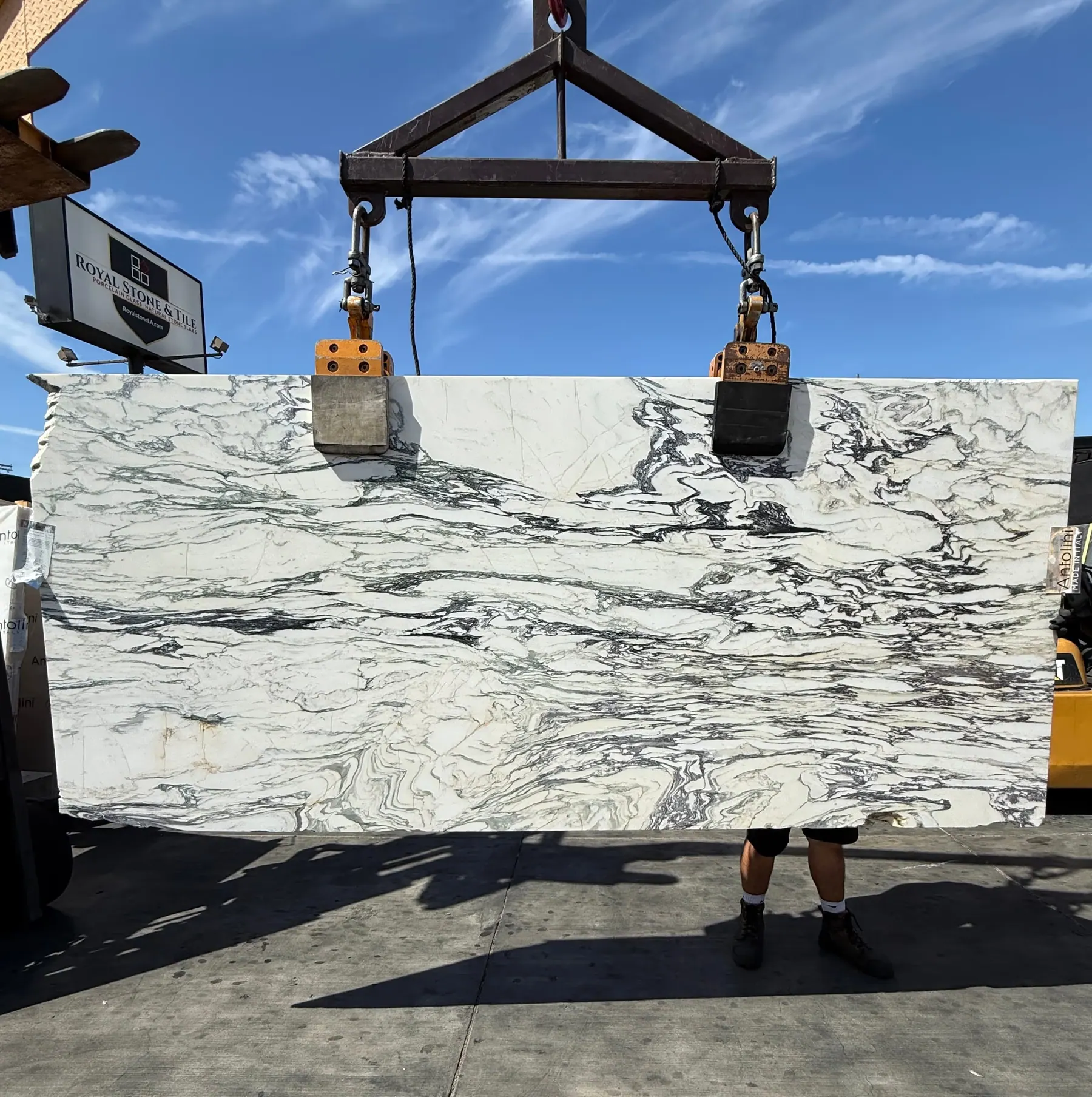 Antolini Calacatta Viola Classic marble slab, honed finish