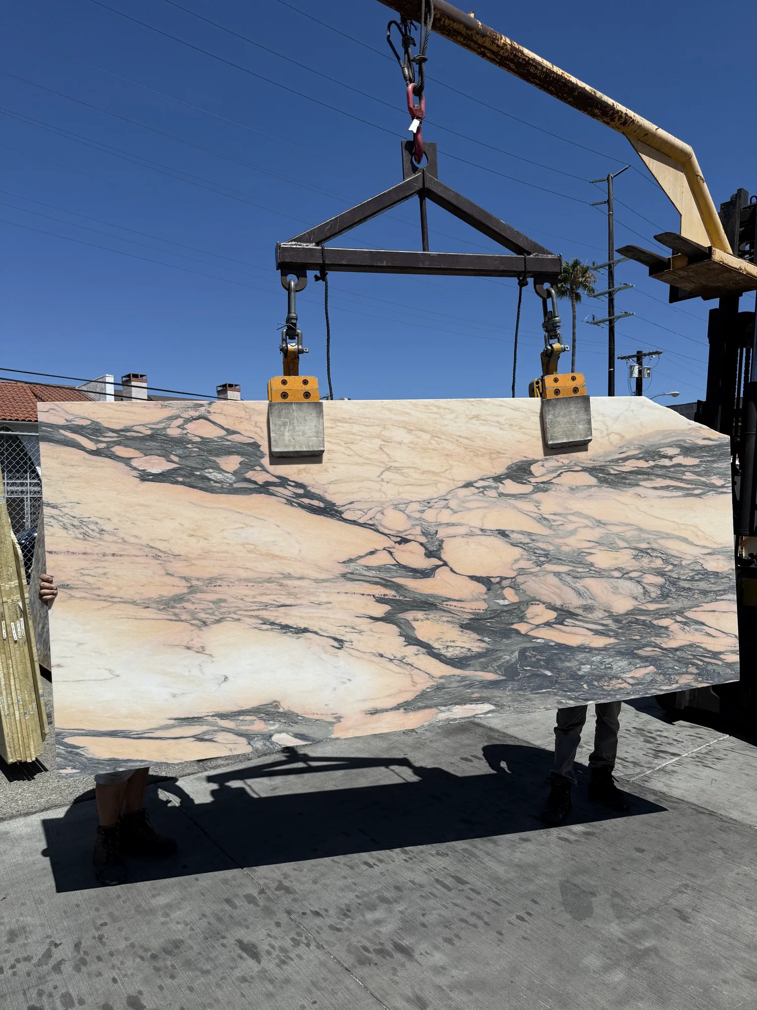 Antolini Calacatta Viola Rosenoir DX488 Paonazzo marble slab with honed finish at Royal Stone Los Angeles, white field with violet and rose-noir veining