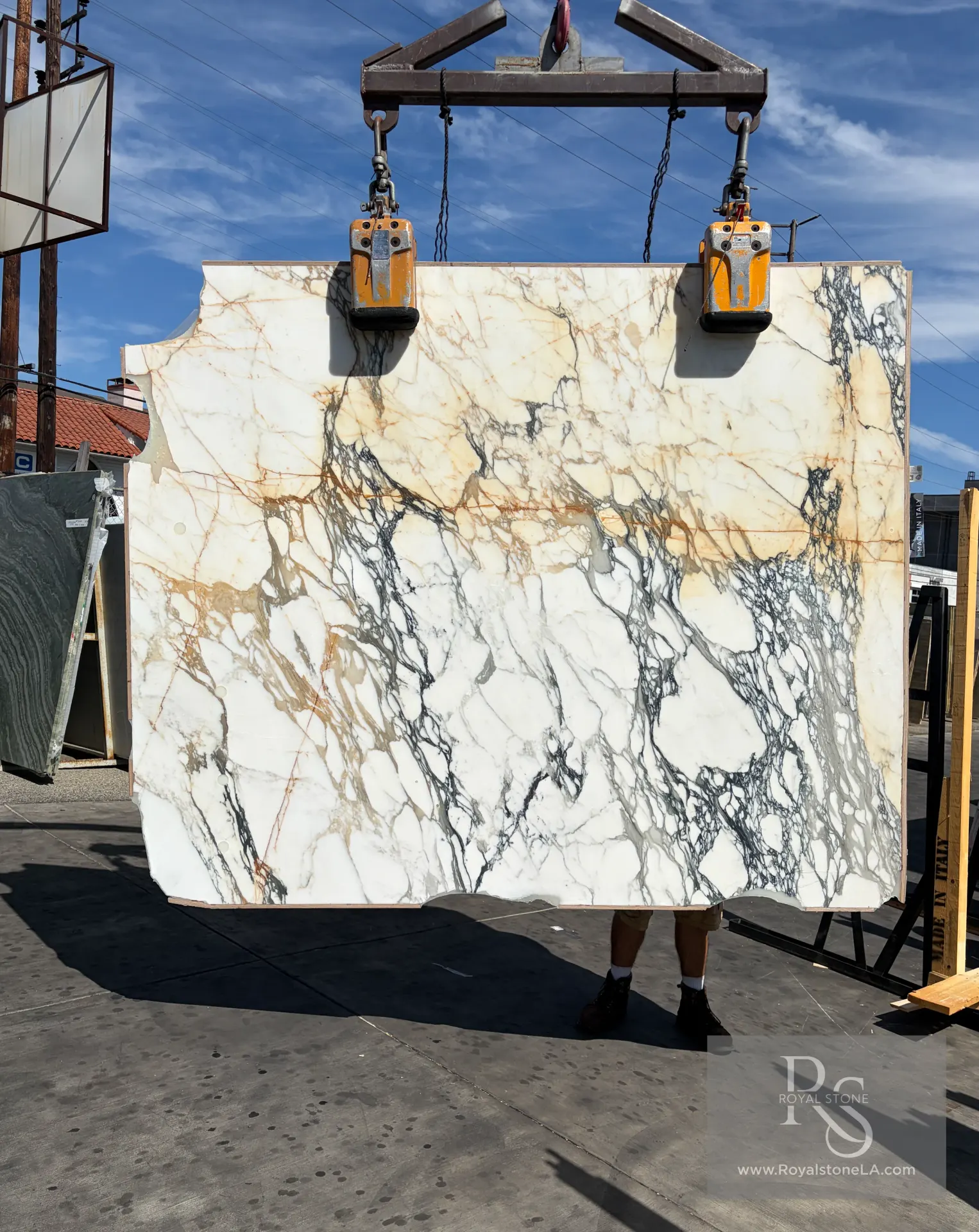 Paonazzo Antico YG418 marble slab at Royal Stone Los Angeles