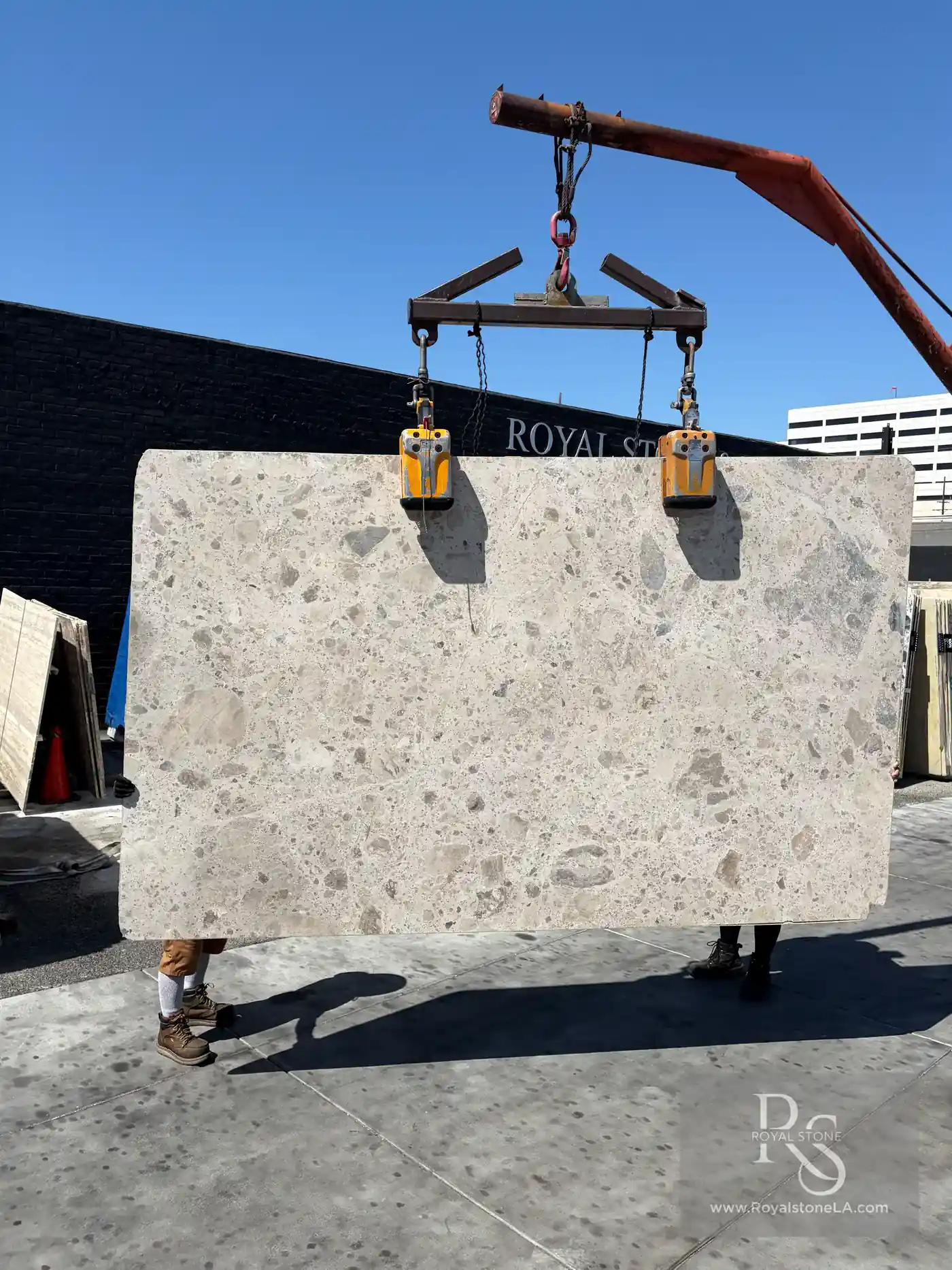 Ceppo Breccia Olympia — Lot PLST1320 marble slab at Royal Stone Los Angeles