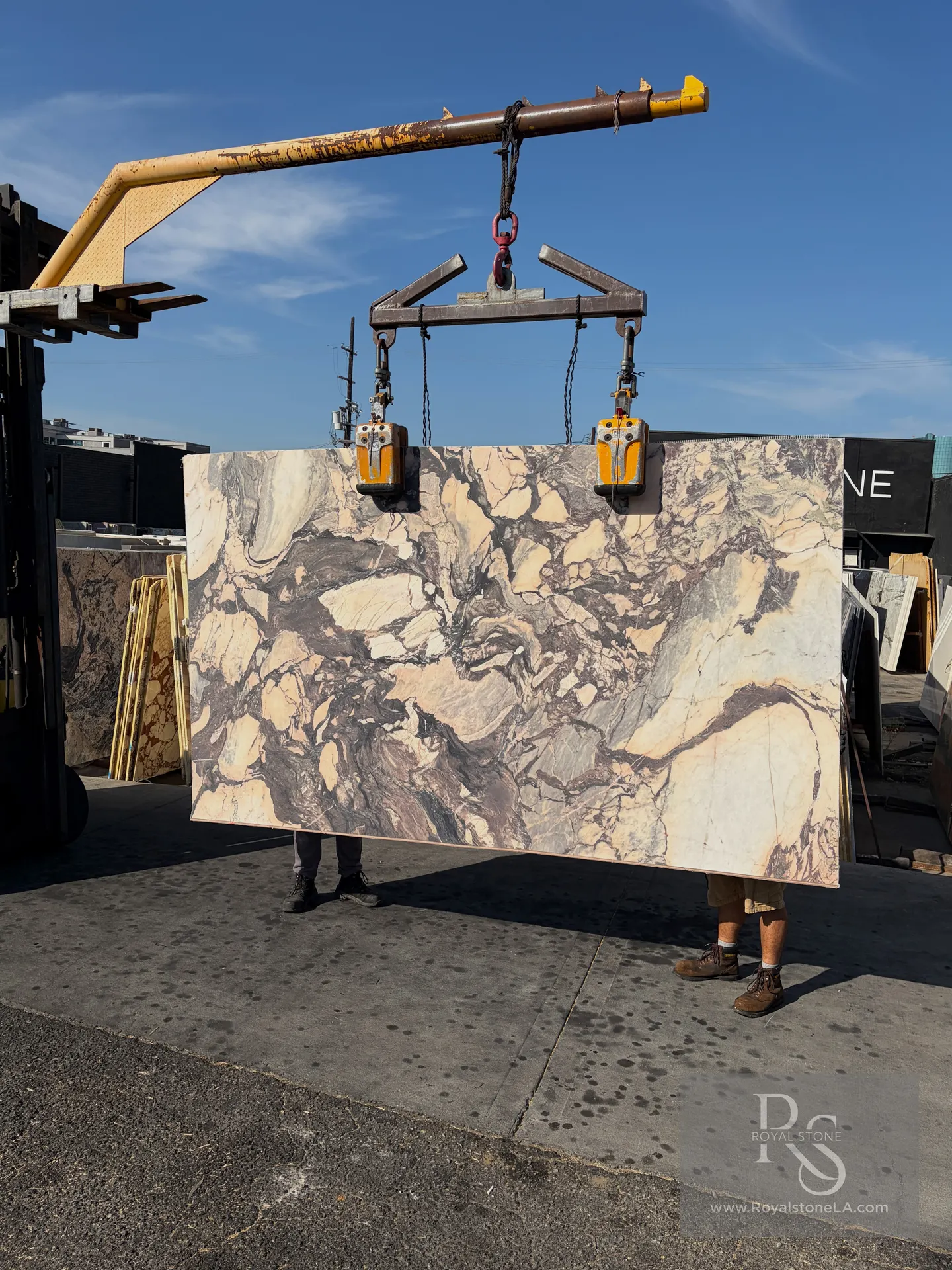 Calacatta Viola Nobile BAS8023 marble slab at Royal Stone Los Angeles