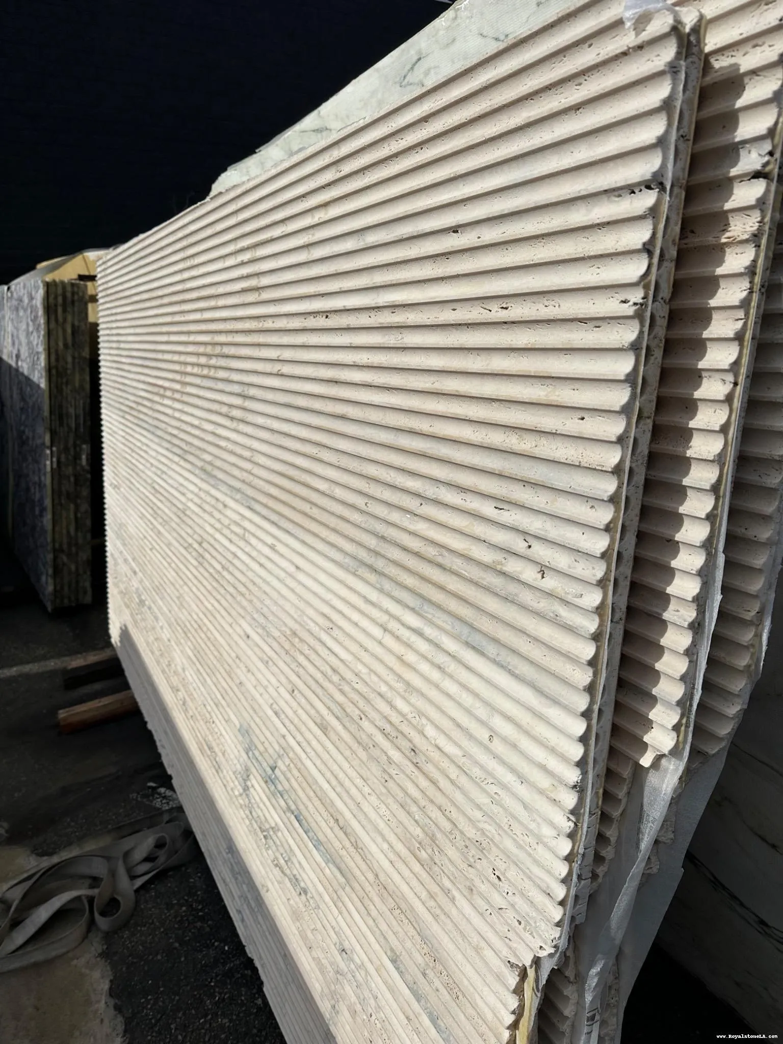 Antolini fluted finish natural stone slabs