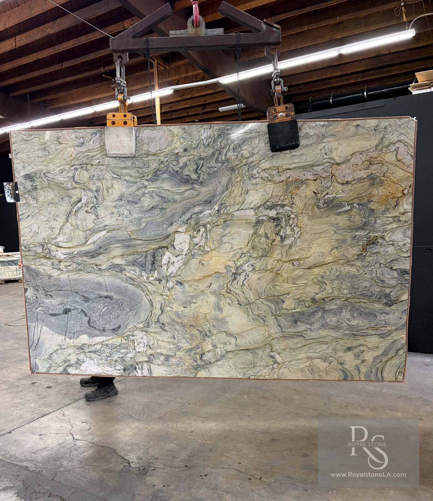 Antolini Fusion Blue Wow Quartzite quartzite slab at Royal Stone Los Angeles