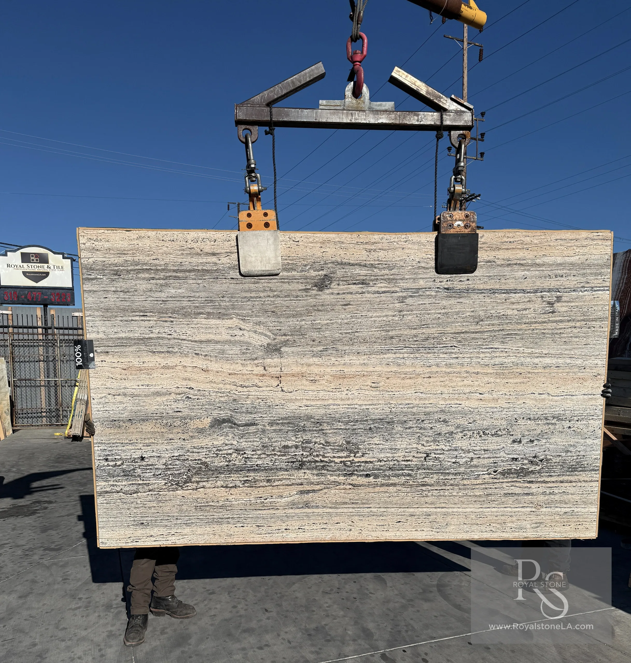 Antolini Platinum Travertine slab