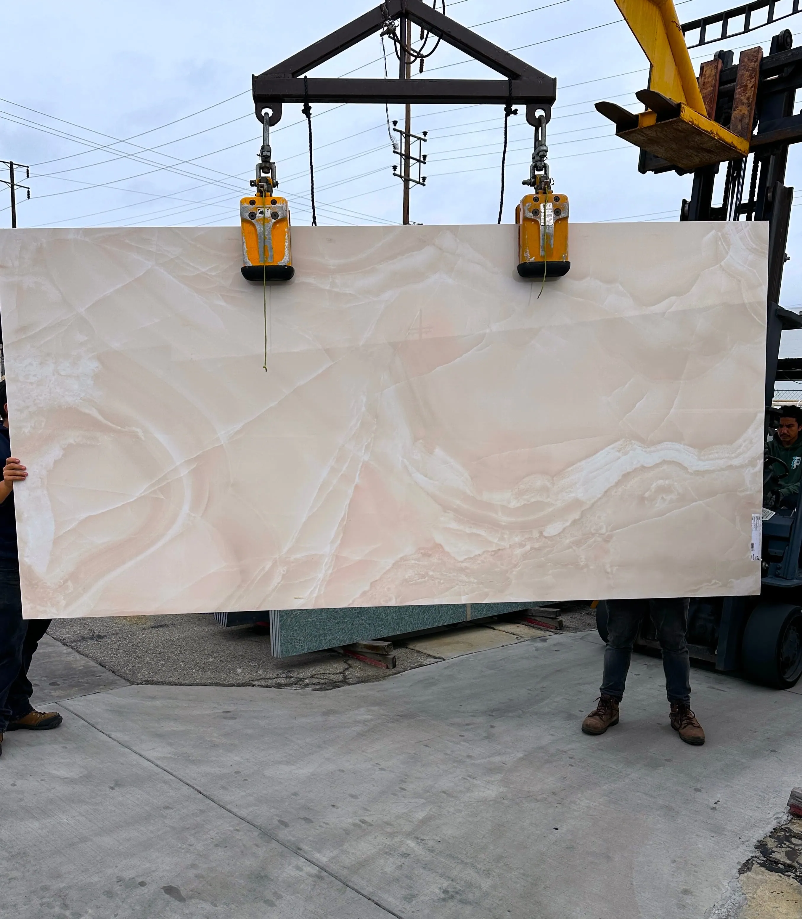Pink Rose Onyx Italian porcelain slab