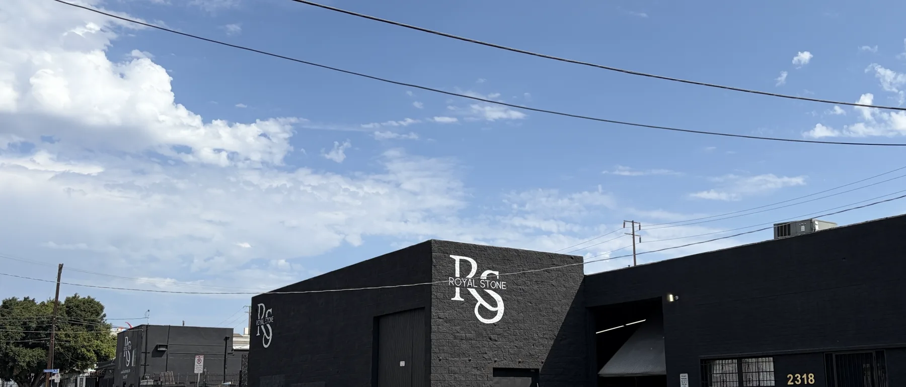 Royal Stone buildings on South Sepulveda — indoor slab warehouse, showroom, and gallery