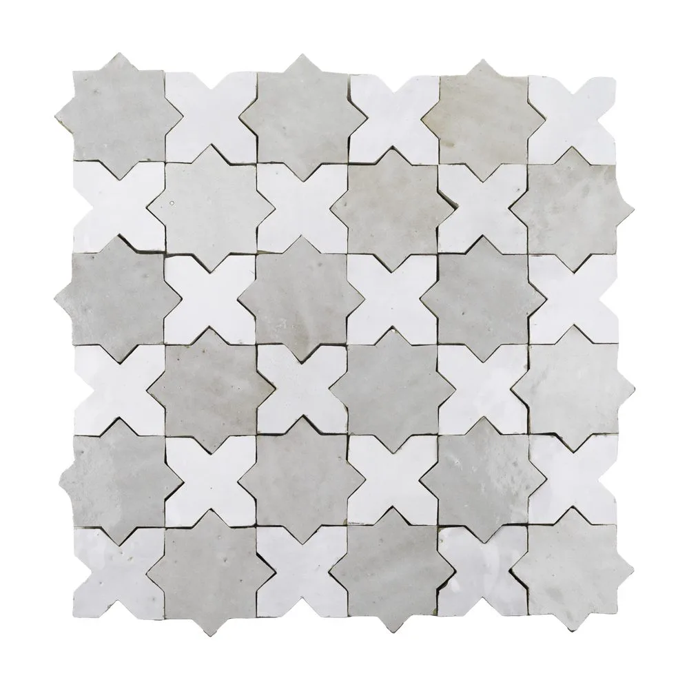 Zellige Classique Starburst Mosaic pattern tile from the supplier pattern library