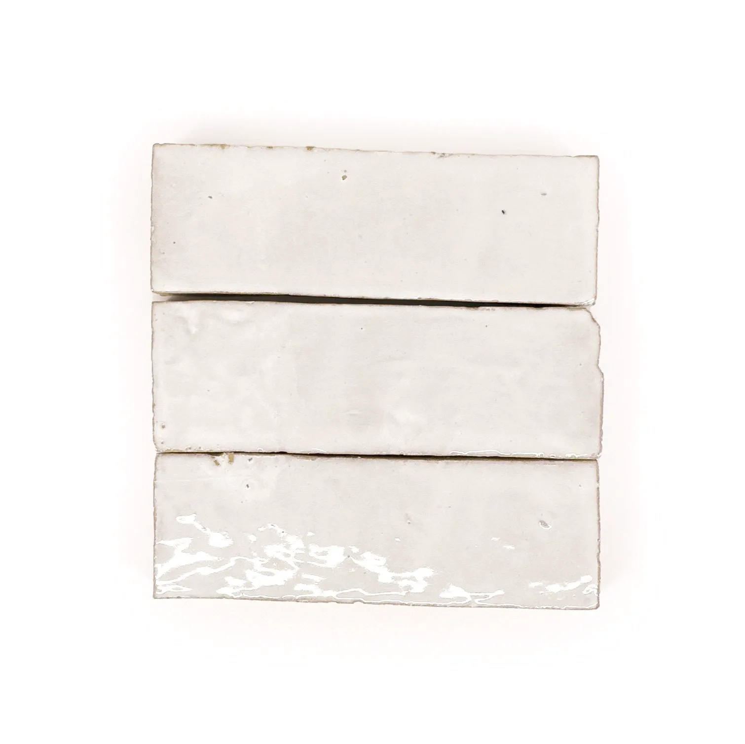 Zellige Classique Atlas White 2x6 tile sample from the supplier color library